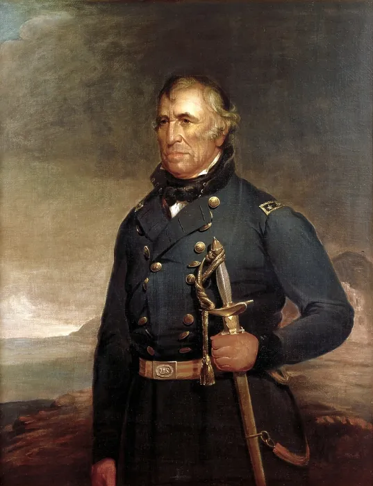Framed Print : Zachary Taylor. Major General of the Mexican-American War. Oil painting by Joeseph Henry Bush, ca. 1848 Framed Print : Zachary Taylor. Major General of the Mexican-American War. Oil painting by Joeseph Henry Bush, ca. 1848