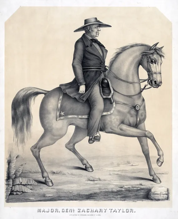 Framed Print : Zachary Taylor, 'rough & ready'. Major General of the Mexican-American War. print ca. 1847