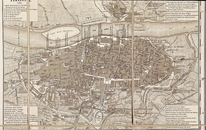 Framed Print : Zaragoza (19th c.). Map of the city. SPAIN. Madrid. National Library. AISA / Everett Collection**US SALES ONLY** Framed Print : Zaragoza (19th c.). Map of the city. SPAIN. Madrid. National Library. AISA / Everett Collection**US SALES ONLY**