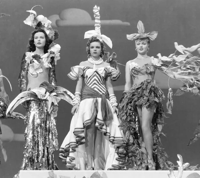 Framed Print : ZIEGFELD GIRL, from left, Hedy Lamarr, Judy Garland, Lana Turner, in showgirl costumes by Adrian, 1941 Framed Print : ZIEGFELD GIRL, from left, Hedy Lamarr, Judy Garland, Lana Turner, in showgirl costumes by Adrian, 1941