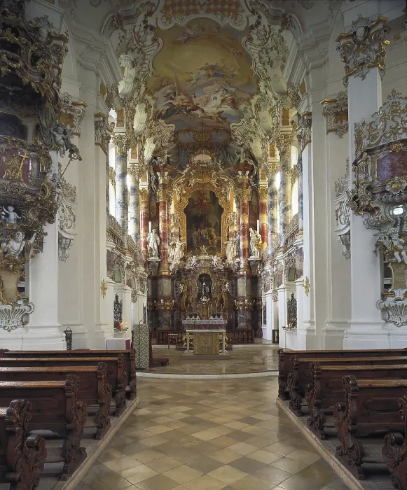 Framed Print : ZIMMERMANN, Johann Baptist (1680-1758); ZIMMERMANN, Dominikus (1685-1766). Pilgrimage Church of Wies. 1745-1754. GERMANY. BAVARIA. Wies. Pilgrimage Church. Rococo. Architecture Framed Print : ZIMMERMANN, Johann Baptist (1680-1758); ZIMMERMANN, Dominikus (1685-1766). Pilgrimage Church of Wies. 1745-1754. GERMANY. BAVARIA. Wies. Pilgrimage Church. Rococo. Architecture