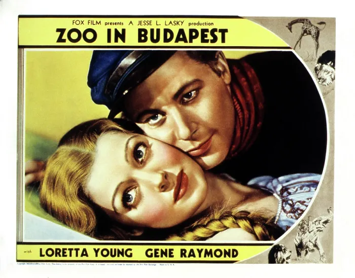 Framed Print : ZOO IN BUDAPEST, US lobbycard, from left, Loretta Young, Gene Raymond, 1933, TM and copyright 20th Century Fox Film Corp. All rights reserved / Courtesy: Everett Collection