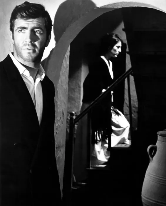 Framed Print : ZORBA THE GREEK, from left, Alan Bates, Irene Papas, 1964, 20th Century Fox, TM & Copyright / Courtesy: Everett Collection Framed Print : ZORBA THE GREEK, from left, Alan Bates, Irene Papas, 1964, 20th Century Fox, TM & Copyright / Courtesy: Everett Collection