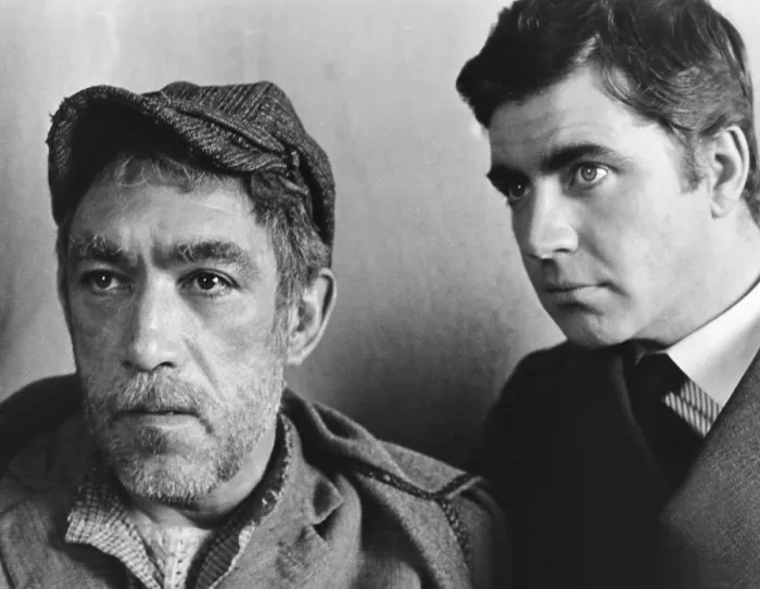 Framed Print : ZORBA THE GREEK, from left, Anthony Quinn, Alan Bates, 1964, TM and Copyright 20th Century Fox Film Corp. All rights reserved