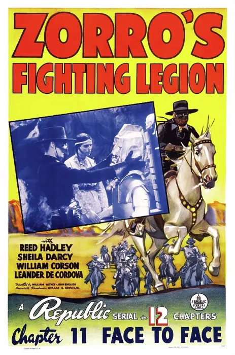 Framed Print : ZORRO'S FIGHTNG LEGION, US poster art, Chapter 11: Face to Face, 1939