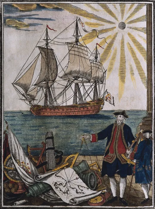 Framed Print : ZULOAGA, Santiago Agustin (18th century). Spanish miltary marine