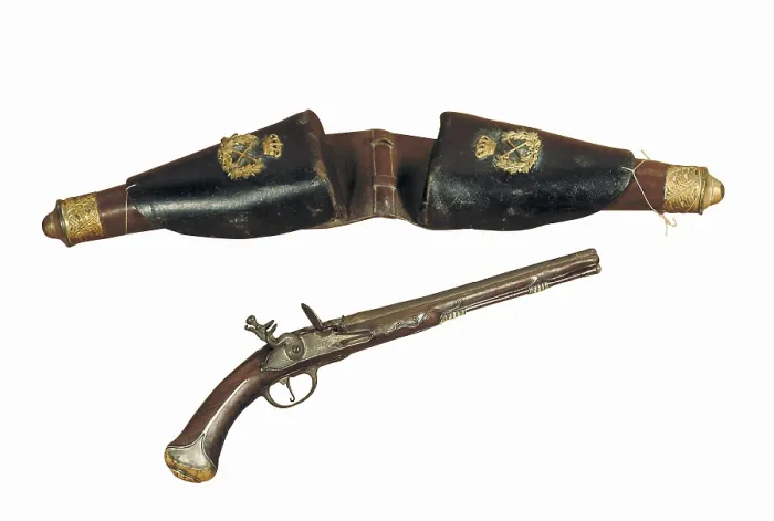Framed Print : ZumalacArregui's gun and case. SPAIN. SangUesa. Carlist Circle. - P. Rotger / Iberfoto / Everett Collection (192483)**US SALES ONLY**