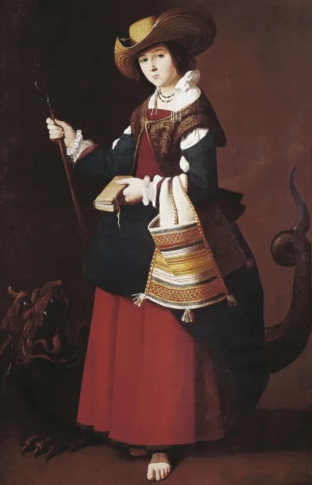 Framed Print : ZURBARAN, Francisco de (1598-1664). Saint Margaret. 1630-1635. Baroque art. Oil on canvas. UNITED KINGDOM. London. National Gallery. AISA / Everett Collection**US SALES ONLY** Framed Print : ZURBARAN, Francisco de (1598-1664). Saint Margaret. 1630-1635. Baroque art. Oil on canvas. UNITED KINGDOM. London. National Gallery. AISA / Everett Collection**US SALES ONLY**