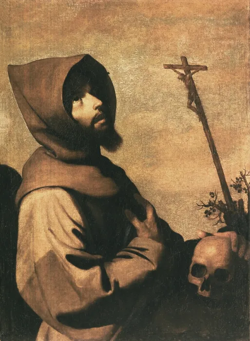 Framed Print : ZURBARAN, Francisco de (1598-1664). Saint Francis. c. 1659. Baroque art. Oil on canvas. GERMANY. Munich. Alte Pinakothek (Old Pinacotheca) Framed Print : ZURBARAN, Francisco de (1598-1664). Saint Francis. c. 1659. Baroque art. Oil on canvas. GERMANY. Munich. Alte Pinakothek (Old Pinacotheca)