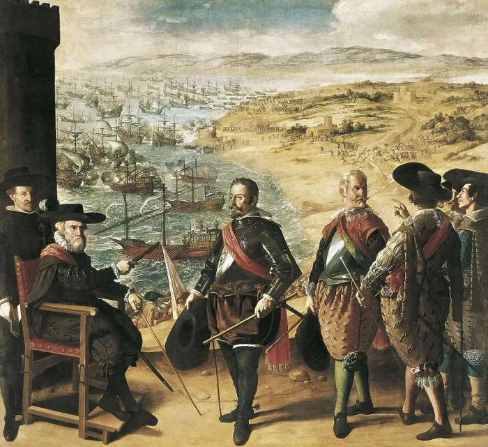 Framed Print : ZURBARAN, Francisco de (1598-1664). The Defence of Cadiz against the English. 1634 Framed Print : ZURBARAN, Francisco de (1598-1664). The Defence of Cadiz against the English. 1634