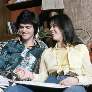 DONNY & MARIE, (aka DONNY AND MARIE), from left: Donny Osmond, Marie Osmond, rehearsal, (1976), 1975-1979