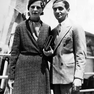 Irving Berlin and his wife Ellin Mackay aboard the SS Pan America from Bermuda to New York, 1932. Courtesy: CSU Archives/Everett Collection
