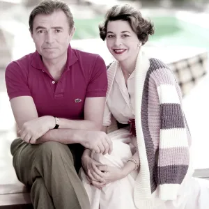 James Mason, and his first wife, actress Pamela Mason, ca. mid-1950s
