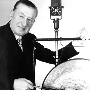 Major Edward Bowes, circa 1935, hosting his N.B.C. radio show, MAJOR BOWES ORIGINAL AMATEUR HOUR, 1934-1946