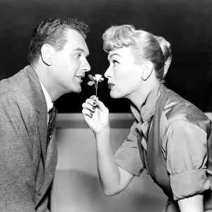 OUR MISS BROOKS, from left, Robert Rockwell, Eve Arden, 1956