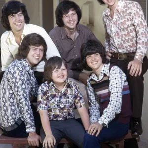 The Osmond Brothers (clockwise from lower left): Jimmy Osmond, Merrill Osmond, Jay Osmond, Wayne Osmond, Alan Osmond, Donny Osmond, 1973
