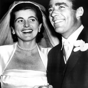 Patricia Kennedy Lawford and husband Peter Lawford at the reception following their wedding, The Plaza Hotel, NY, April 24, 1954.. Courtesy: CSU Archives / Everett Collection