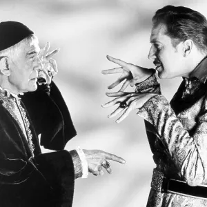 THE RAVEN, from left: Boris Karloff, Vincent Price, 1963
