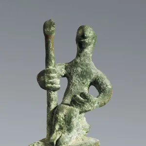 Seated Idol. 6th c. - 4th c. BC. Iberian art. Sculpture on bronze. Private Collection. Proc: SPAIN. ANDALUSIA. AISA/Everett Collection**US SALES ONLY**