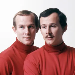 The Smothers Brothers, (from left): Tommy Smothers, Dick Smothers, April 5, 1969
