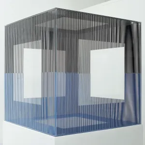 SOTO, Jess Rafael (1923). Rome's Cube. 1969. Plexiglas. Kinetic art. Sculpture. AISA/Everett Collection - Image has fine art copyright