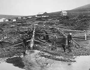 Extraction Prints: 10 men work an Anvil Creek gold mine in 1916