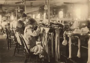 Industrial Revolution Prints: 11 year old Nannie Coleson made 3 dollars a week as a looper in the Crescent Hosiery Mill