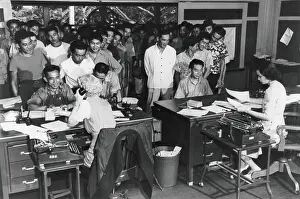 Enlistment Prints: 110 Hawaiian men enlisting in a combat regiment of 1