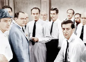 Klugman Prints: 12 ANGRY MEN, (aka TWELVE ANGRY MEN), from left: Jack Warden, Edward Binns, E.G