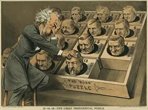 Elections Prints: 15--14--13.THE GREAT PRESIDENTIAL PUZZLE