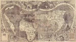 Western Hemisphere Prints: 1507 World map by Waldseemuller