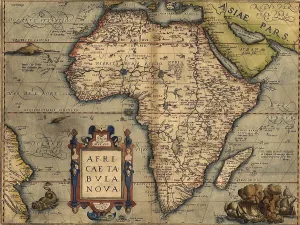 Shipping Prints: 1570 map of Africa by Abraham Ortelius