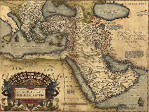 Georgraphy Prints: 1570 map of Asia Minor, then the Ottoman Empire