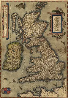 English Channel Prints: 1570 map of the British Isles. From Abraham Ortelius, Theatrvm orbis terrarvm