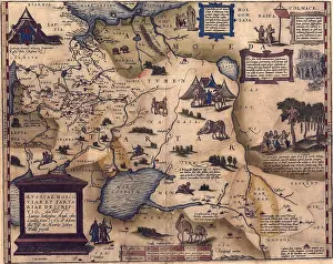 Arctic Ocean Prints: 1570 map of Russia, then confined to Europe without access to the Baltic Sea