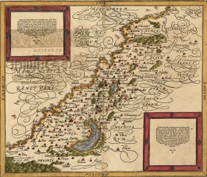Syria Prints: 1588 map of Palestine by Sebastian Munster