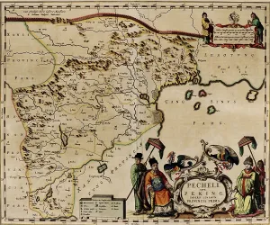 Beijing Prints: 1655 map of Beijing and surrounding provinces