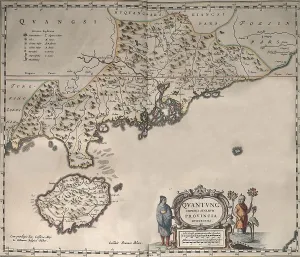 Orient Prints: 1655 map of South China coast by Martino Martini