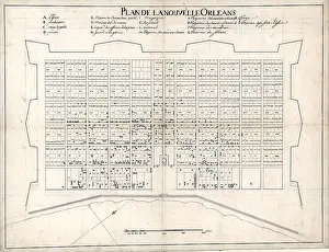 New World Prints: 1722 plan of New Orleans, the Area that became the 'French Quarter.'