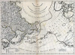 Alaska Prints: 1775 map showing Eastern Russian and Western North America