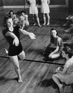 Modern Dance Prints: 18-year old future First Lady Betty Ford in a class taught by influential modern dance instructor Martha Hill