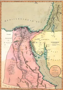 Red Sea Prints: 1803 Map of Egypt, with part of Arabia and Palestine