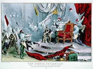 Vandalism Prints: 1848, The French revolution: scene in the throne-room of the Tuileries, Feby. 24th, 1848