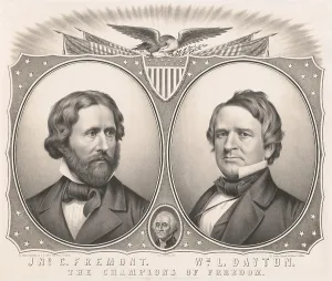 Eagle Prints: 1856 Presidential campaign banner for the first Republican Party candidates running in a Presidential election