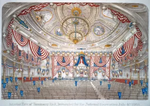 Conventions Prints: 1868 Democratic National Convention was held in New York City's Tammany Hall