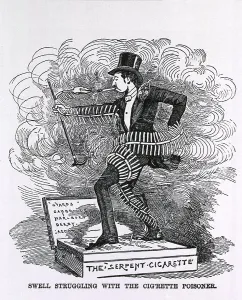 Tuxedos Prints: 1882 American anti-smoking cartoon