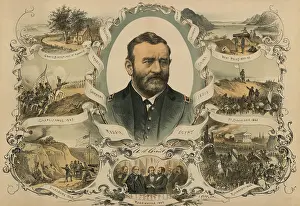 Scenes Prints: An 1885 memorial portrait celebrates Ulysses Grant