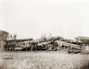 Deaths Prints: 1887 Great Chatsworth train wreck destroyed a large passenger train of two steam engines pulling six wooden passenger