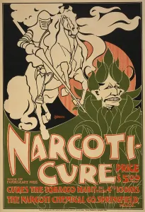 Knight Prints: 1895 advertisement for Narcoti-cure claimed to cure the tobacco habit in 4-10 days