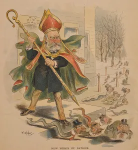 Corruption Prints: 1895 political cartoon of New York City's Mayor Strong
